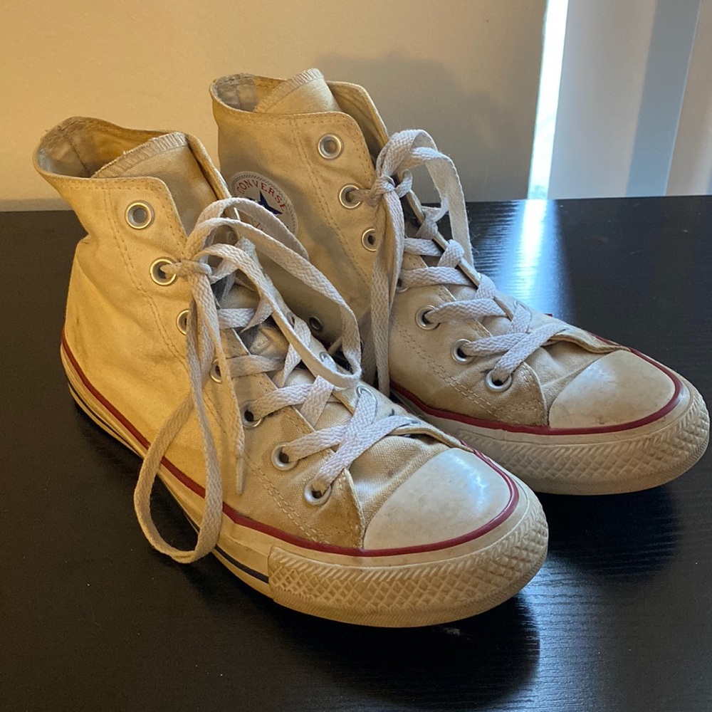 White Hightop Converse